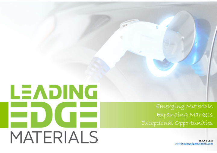 emerging materials expanding markets exceptional