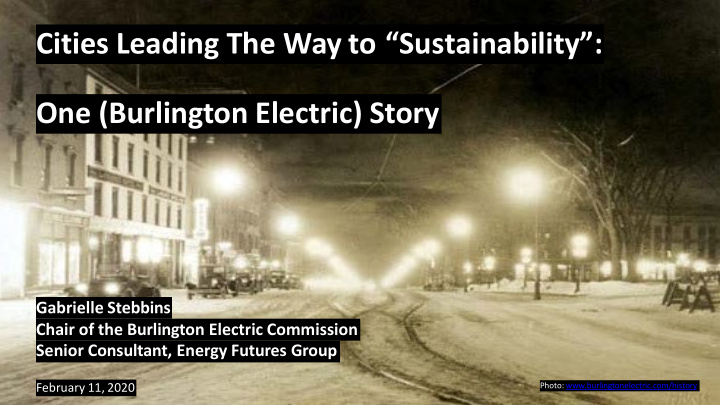 cities leading the way to sustainability one burlington