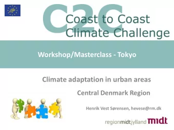 Climate adaptation in urban areas  Central Denmark Region  Henrik Vest Srensen, hevese@rm.dk