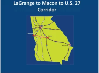 State Level Reports  2010  Present  The LaGrange to Macon Corridor has been noted in several