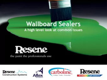 Wallboard Sealers  A high level look at common issues  Introduction  Wallboard Sealers are intended