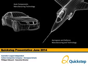 Quic  Quickst  kstep  ep Pr  Prese  esent  ntation  tion Jun  une  e 20  2014  14 Australias