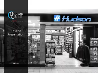 Presentation  May 2019  Disclaimer This presentation contains forward - looking statements