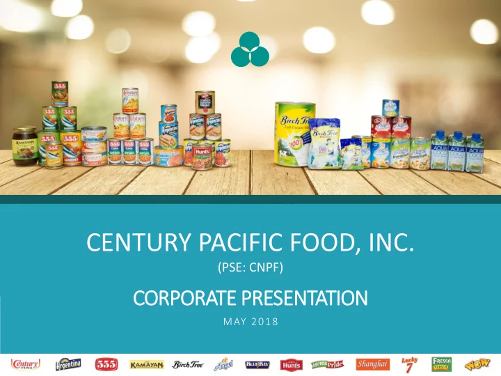 century pacific food inc