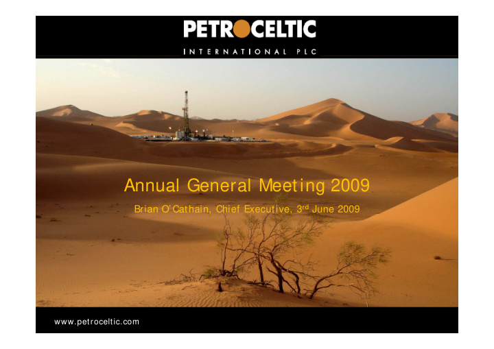 annual general meeting 2009