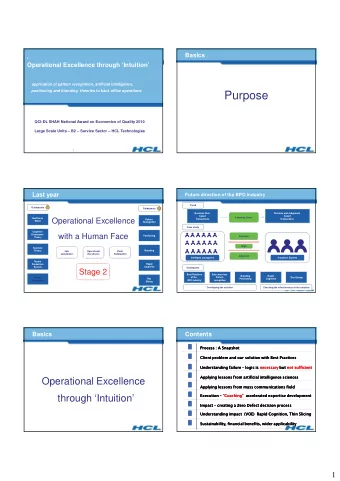 Purpose  QCI-DL SHAH National Award on Economics of Quality 2010  Large Scale Units  B2