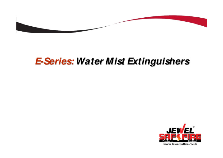 e series series water mist extinguishers water mist