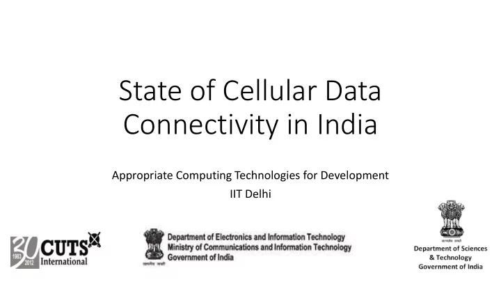 state of cellular data