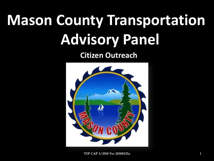 mason county transportation advisory panel