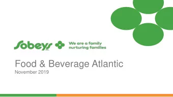 Food &amp; Beverage Atlantic  November 2019  2  Food share: Hills Jamaican Jerk Sauce  3  Sobeys