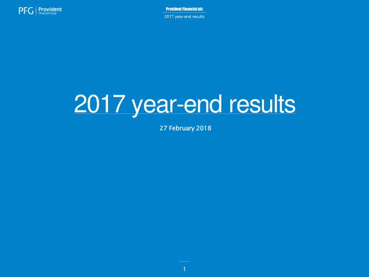 2017 year end results