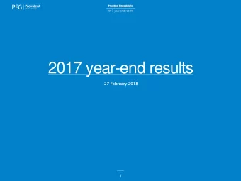 2017 year-end results  27 February 2018  1  Provident Financial plc  2017 year-end results