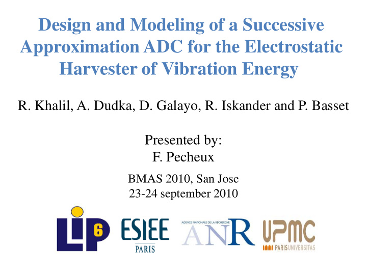 design and modeling of a successive approximation adc for