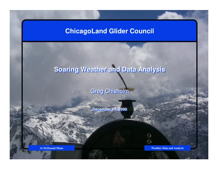 chicagoland glider council soaring weather and data