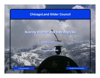 ChicagoLand Glider Council  Soaring Weather and Data Analysis  Soaring Weather and Data Analysis