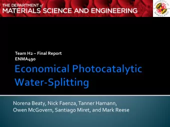 Norena Beaty, Nick Faenza, Tanner Hamann,  Owen McGovern, Santiago Miret, and Mark Reese