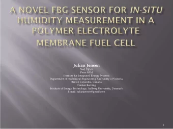 Julian Jensen  Ned Djilali  Peter Wild  Institute for Integrated Energy Systems  Department of