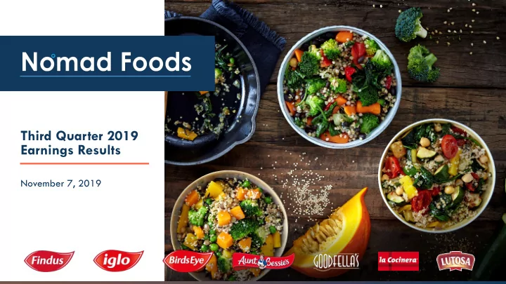 third quarter 2019 earnings results