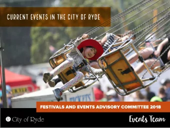 Events Team  CONTENTS  1)  Event Categories  2)  Major Events  3)  Event timeline  4)  Events