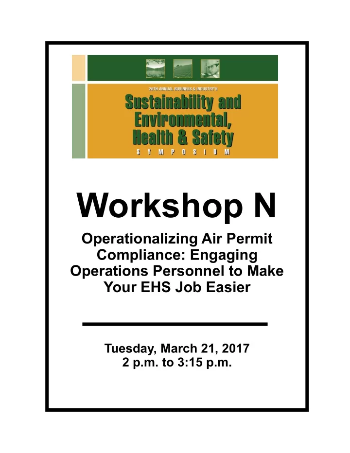 workshop n