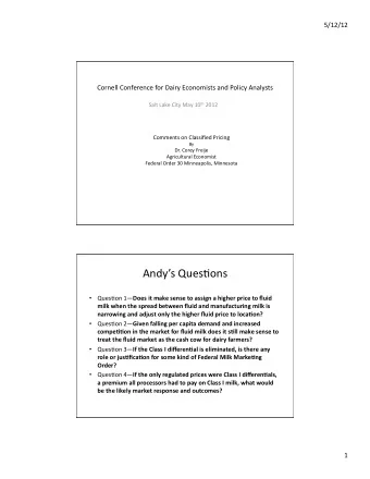 Andys  QuesLons    QuesLon  1 Does  it  make  sense  to  assign