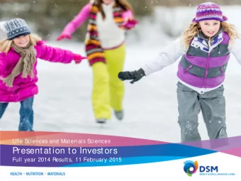 Presentation to Investors  Full year 2014 Result s, 11 February 2015  Page  S  afe harbor statement