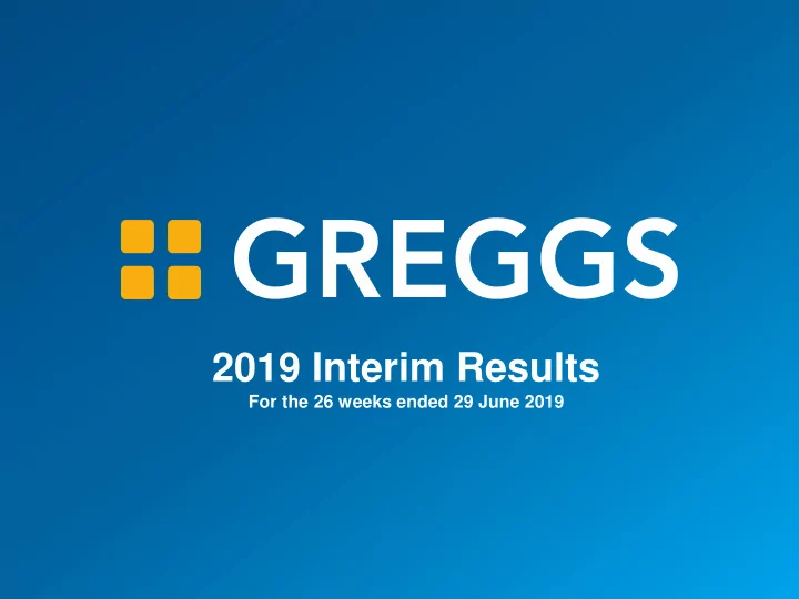 2019 interim results