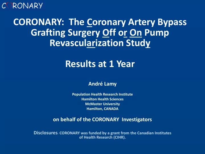 revascularization study