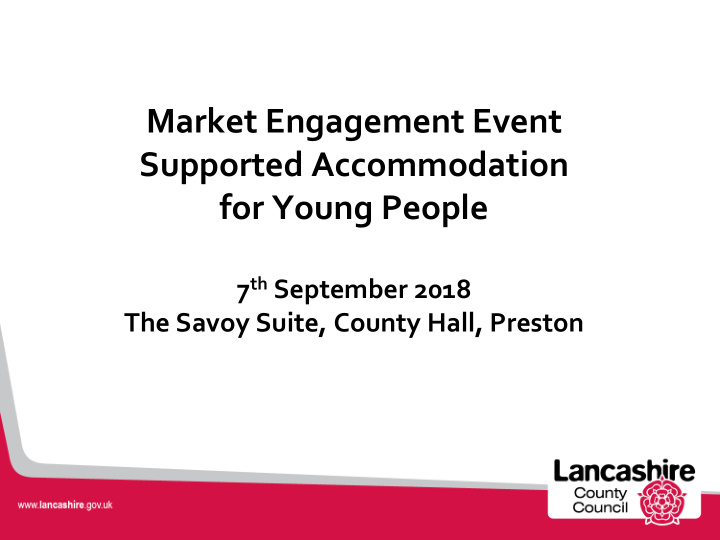 market engagement event supported accommodation for young