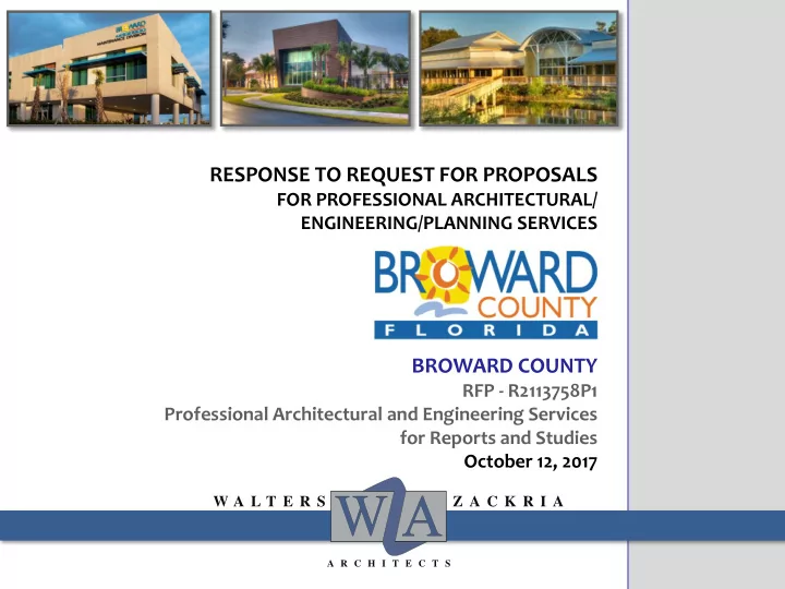 response to request for proposals