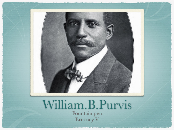 william b purvis