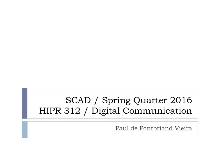 hipr 312 digital communication