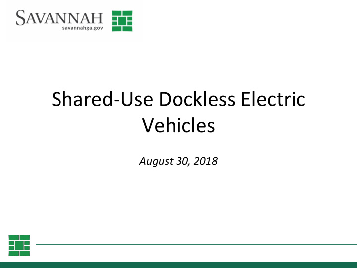 shared use dockless electric