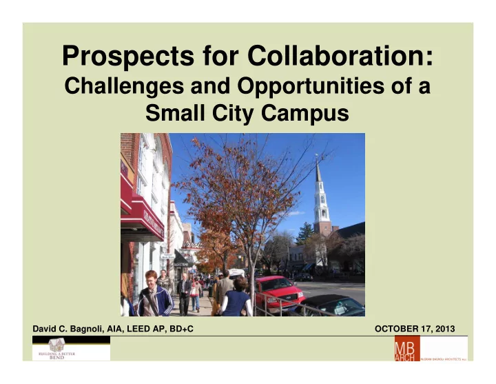 prospects for collaboration