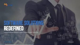 re  rede  defin  fined  ed  Integrated Software Solutions To Save Time And Increase Productivity