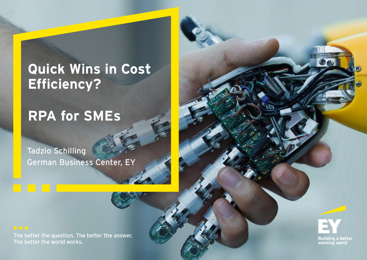 quick wins in cost efficiency rpa for smes