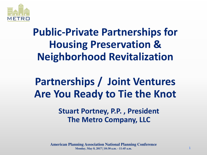 public private partnerships for housing preservation