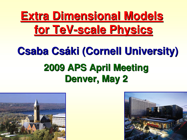 extra dimensional models extra dimensional models for tev