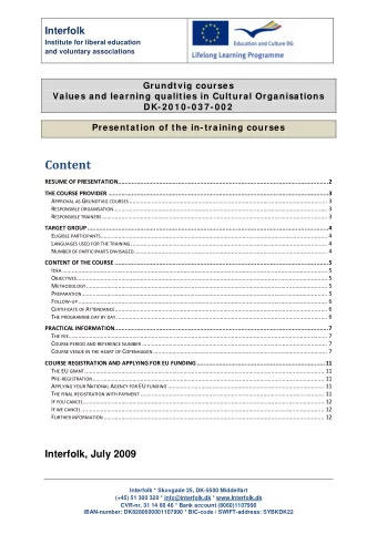 Content 2 RESUME OF PRESENTATION