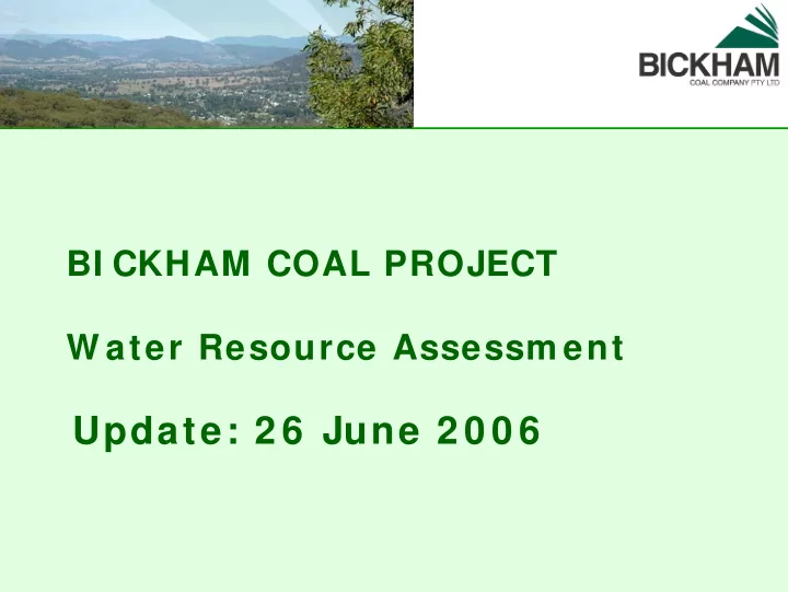 update 2 6 june 2 0 0 6 purpose