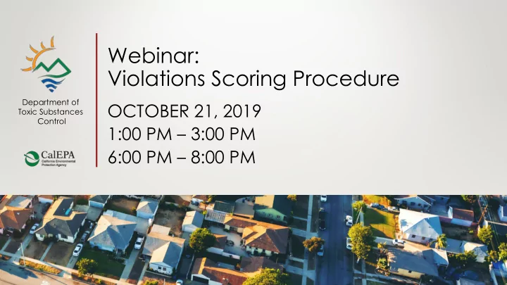 violations scoring procedure