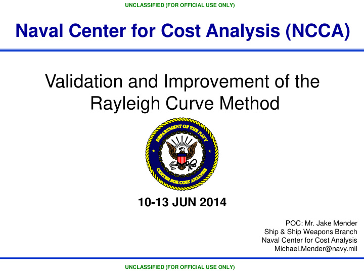 naval center for cost analysis ncca