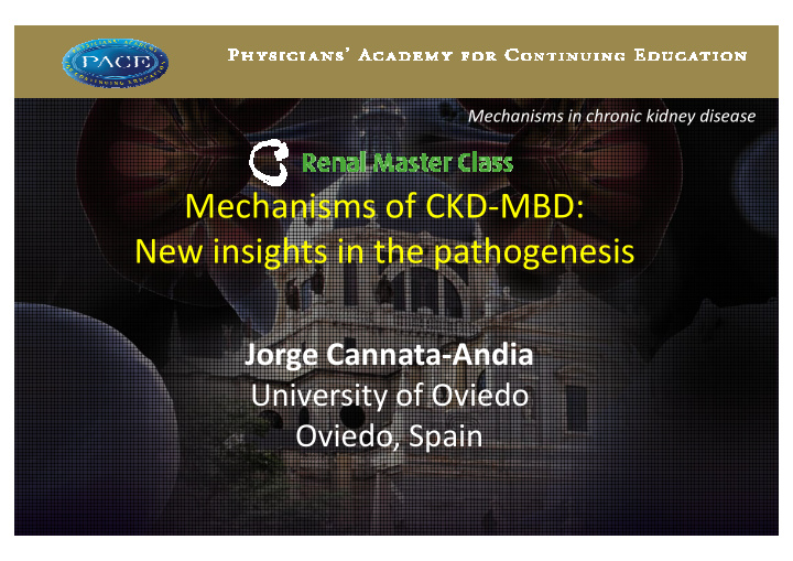 mechanisms of ckd mbd new insights in the pathogenesis