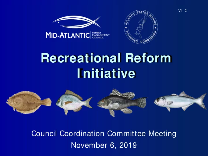recreational reform i nitiative