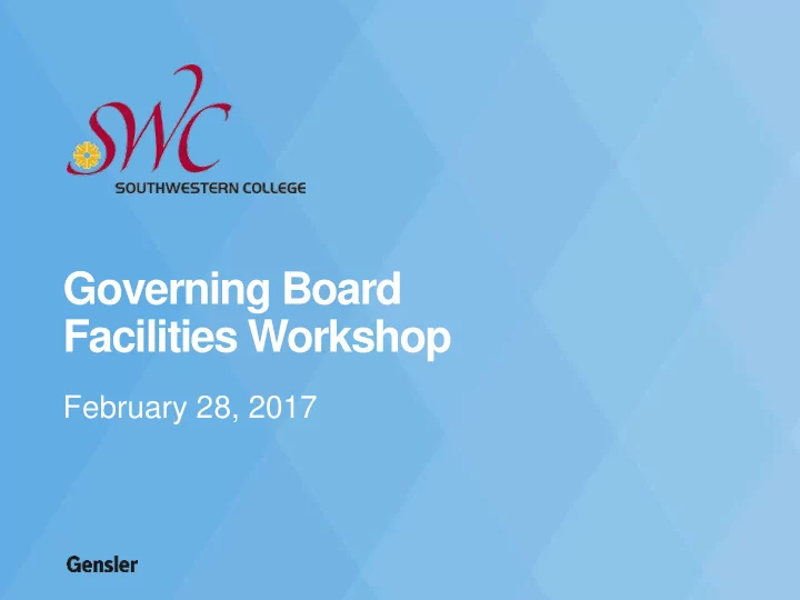 facilities workshop