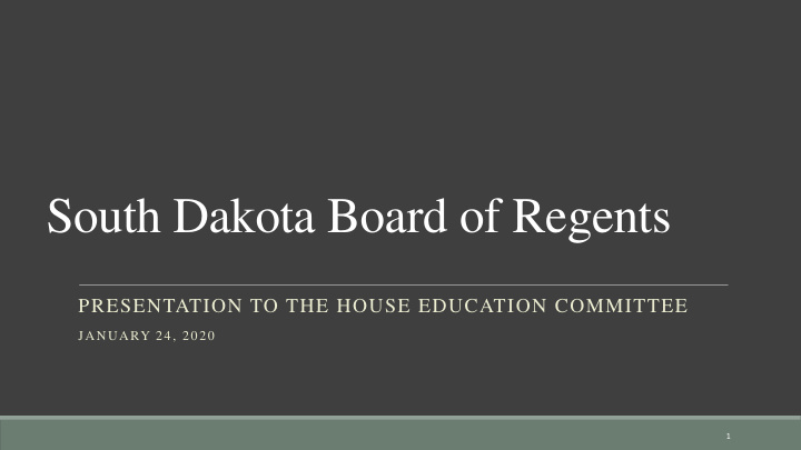 south dakota board of regents