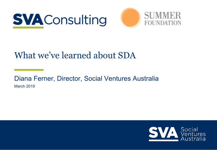 what we ve learned about sda