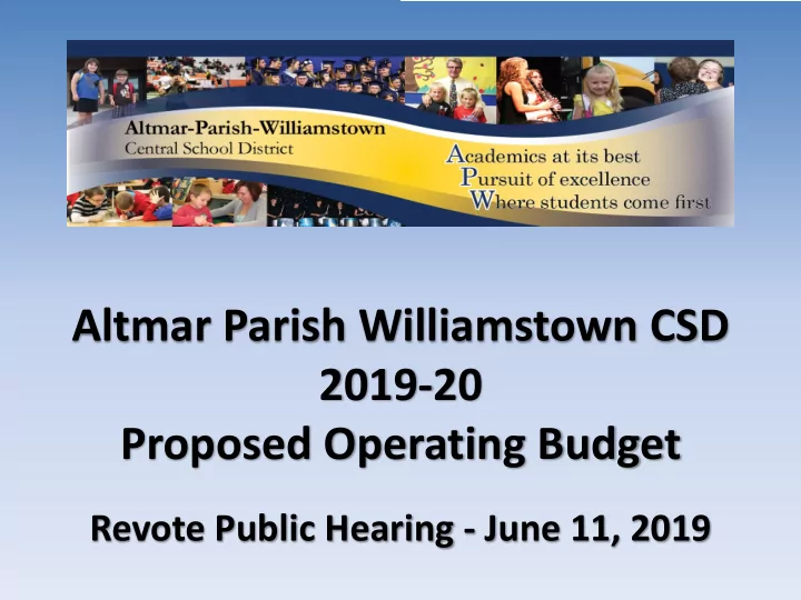 altmar parish williamstown csd 2019 20 proposed operating