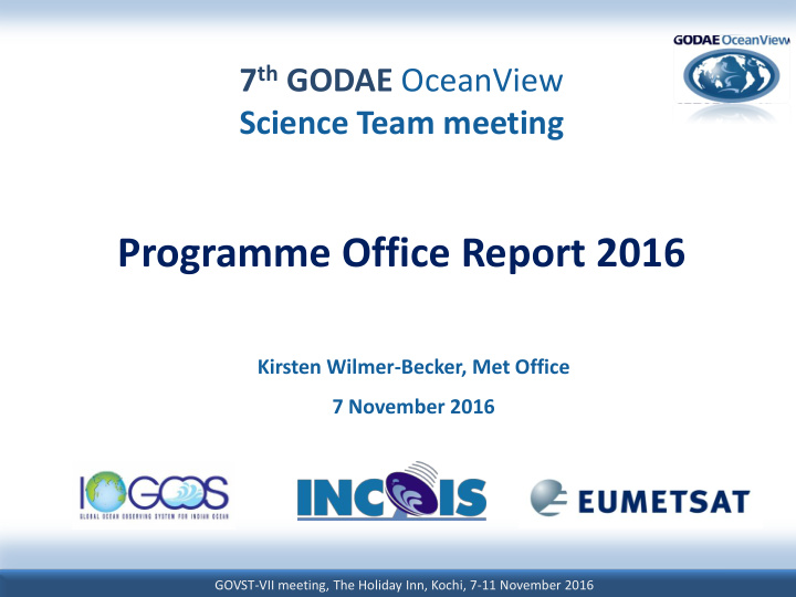 programme office report 2016