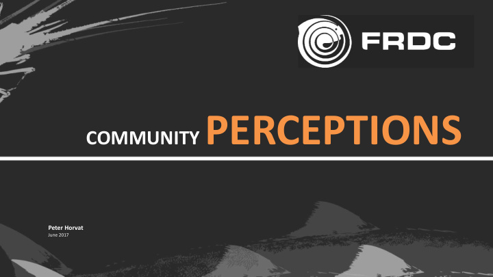 community perceptions